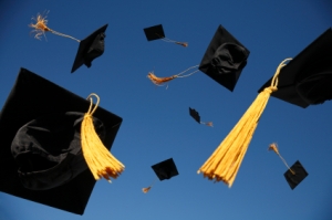 graduation-caps-thrown-in-air